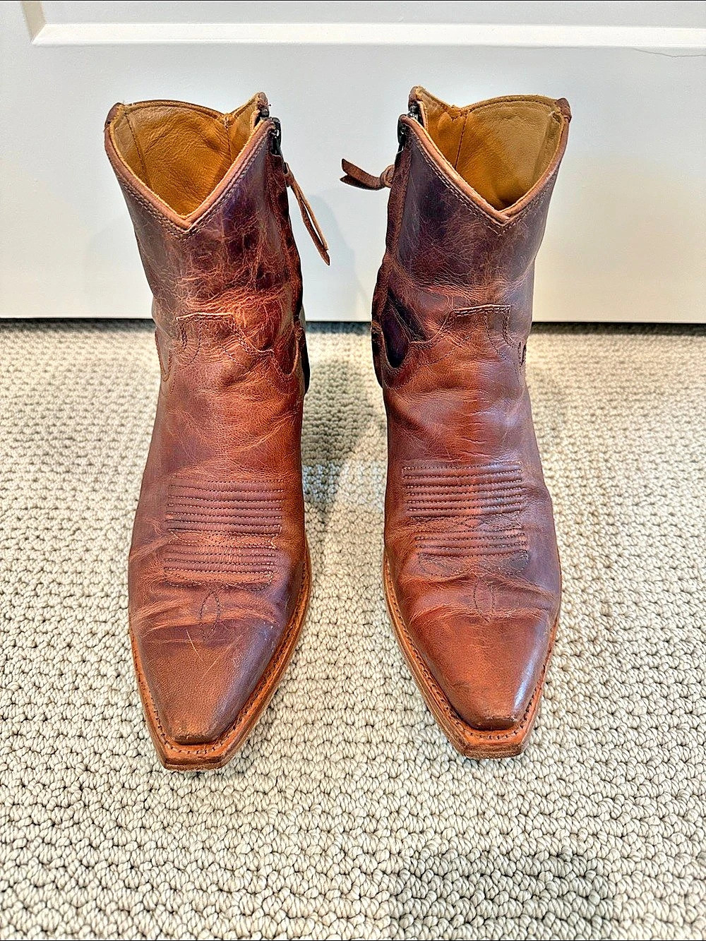 Tecovas The Dean Brown Leather Heeled Boots US 9 B